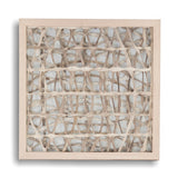 Abstract Paper Framed Art Light Brown Paper in Tan Frame ZEN20483D Zentique