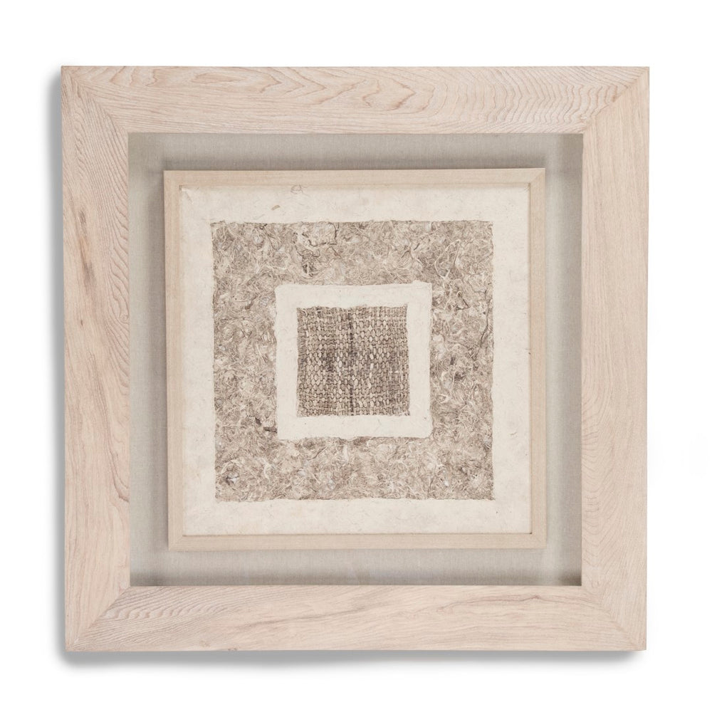 Zentique Abstract Paper Framed Art - Elevate Your Home Decor With Elegant Creativity And Unique Style Light Brown Paper In Tan Frame Pine Wood,Mdf,Glass Zen20728a