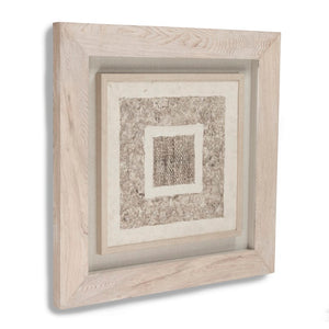 Zentique Abstract Paper Framed Art — Minimalist Neutral Collage Wall Art with Pine Frame, Ready-to-Hang Decor (99) ZEN20728A