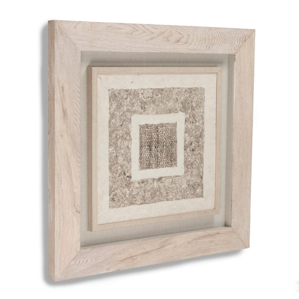 Zentique Abstract Paper Framed Art — Minimalist Neutral Collage Wall Art with Pine Frame, Ready-to-Hang Decor (99) ZEN20728A