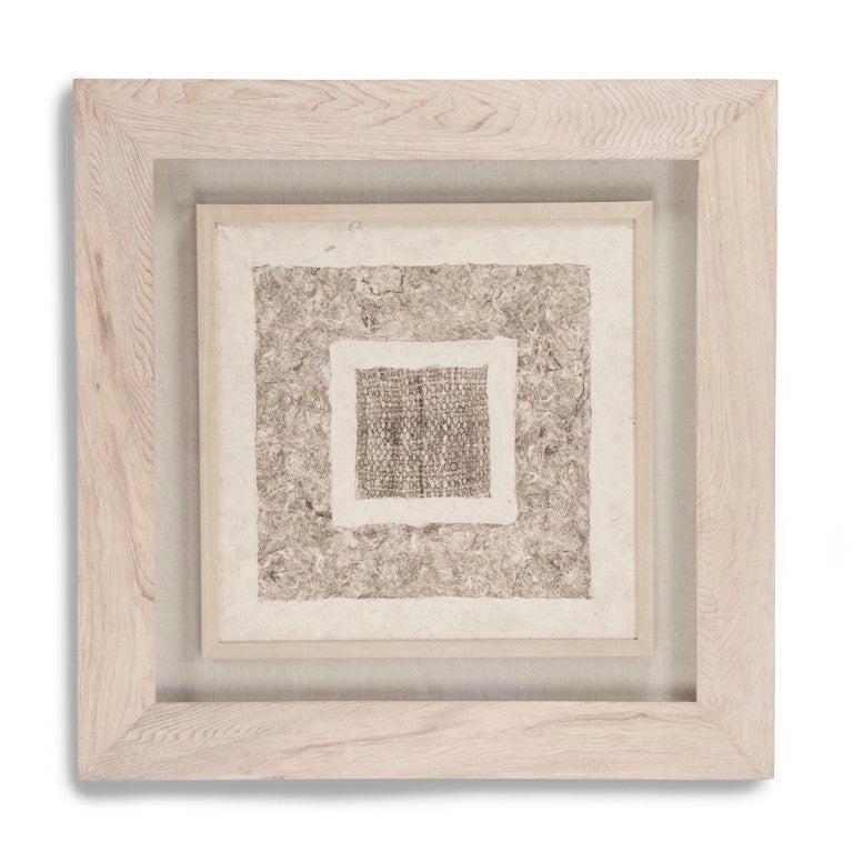 Zentique Abstract Paper Framed Art — Minimalist Neutral Collage Wall Art with Pine Frame, Ready-to-Hang Decor (99) ZEN20728A