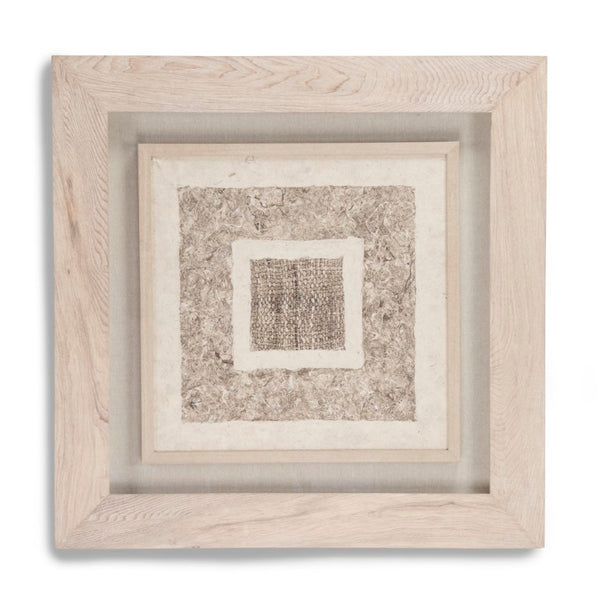 Zentique Abstract Paper Framed Art — Minimalist Neutral Collage Wall Art with Pine Frame, Ready-to-Hang Decor (99) ZEN20728A