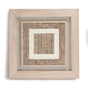 Zentique Abstract Paper Framed Art - Elevate Your Home Decor With Elegant Creativity And Unique Style Light Brown Paper In Tan Frame Pine Wood,Mdf,Glass Zen20728b