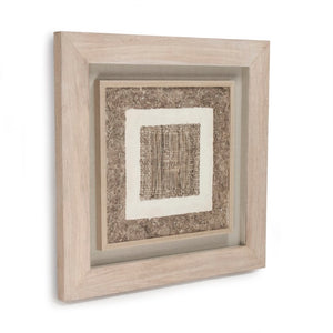 Zentique Abstract Paper Framed Art — Minimalist Neutral Collage Wall Decor, Pine Frame, Ready-to-Hang Accent (95 chars) ZEN20728B