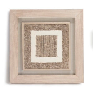 Zentique Abstract Paper Framed Art — Minimalist Neutral Collage Wall Decor, Pine Frame, Ready-to-Hang Accent (95 chars) ZEN20728B