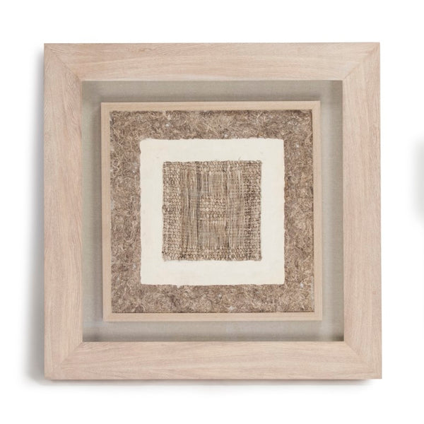 Zentique Abstract Paper Framed Art — Minimalist Neutral Collage Wall Decor, Pine Frame, Ready-to-Hang Accent (95 chars) ZEN20728B