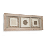 Abstract Paper Framed Art Various Brown Tone Paper in Tan Frame ZEN20730 Zentique