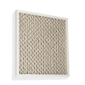 Abstract Paper Framed Art Off-White Paper in White Frame ZEN21817A Zentique