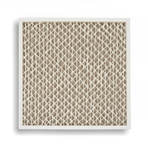 Zentique Abstract Paper Framed Art — Hand-Assembled Multilayer Texture Wall Art 30x30in Pine Frame Ready-to-Hang ZEN21817A