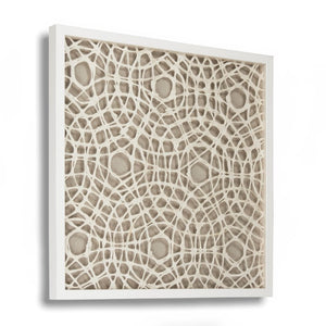 Zentique Abstract Paper Framed Art layered paper texture in pine frame, 30x30in ready-to-hang modern focal piece ZEN21817B