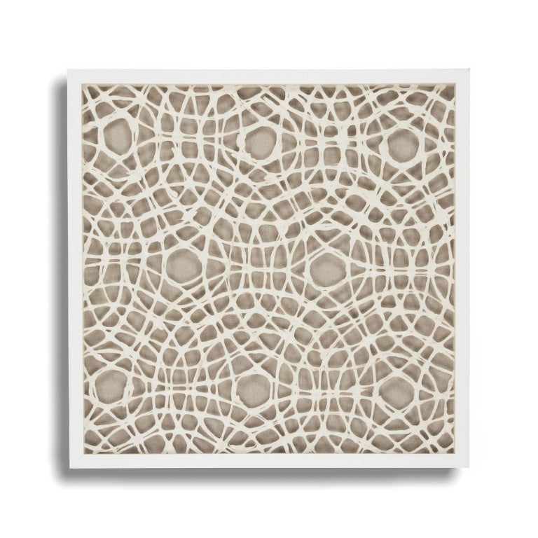Zentique Abstract Paper Framed Art layered paper texture in pine frame, 30x30in ready-to-hang modern focal piece ZEN21817B