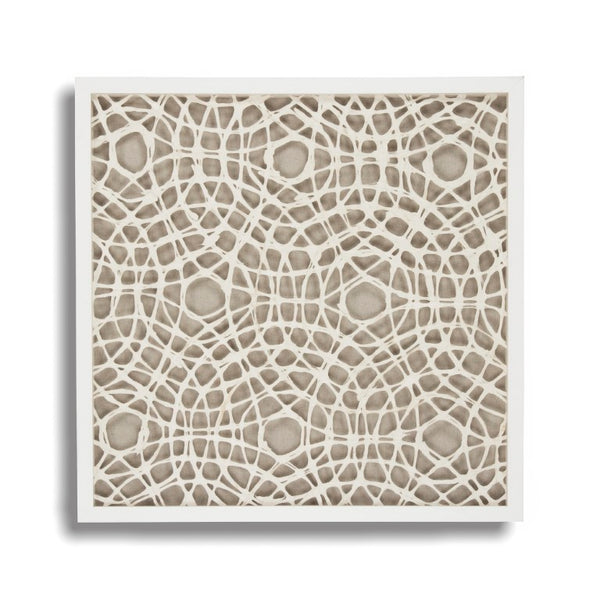 Zentique Abstract Paper Framed Art layered paper texture in pine frame, 30x30in ready-to-hang modern focal piece ZEN21817B