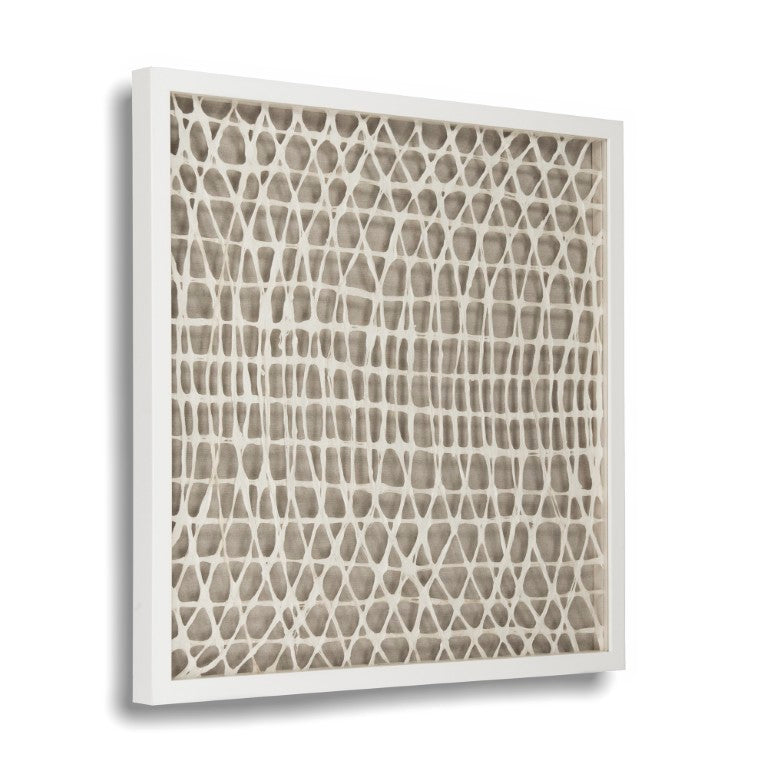 Zentique Abstract Paper Framed Art — Hand-Assembled Multilayer Texture Wall Art, 30x30 Pine Frame, Ready-to-Hang ZEN21817C