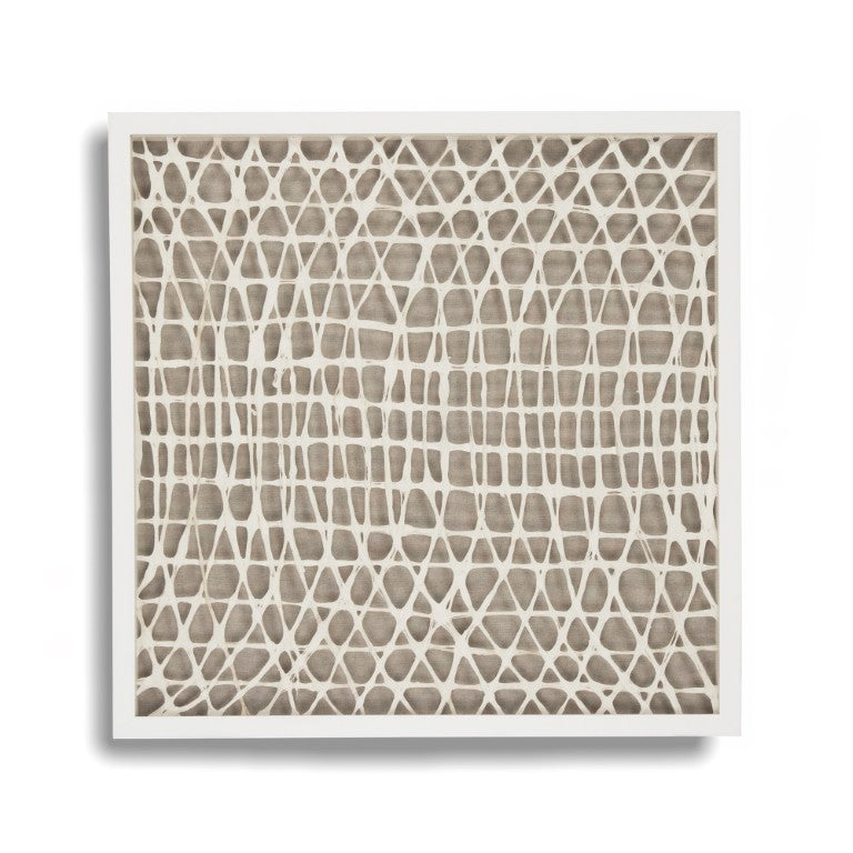Zentique Abstract Paper Framed Art — Hand-Assembled Multilayer Texture Wall Art, 30x30 Pine Frame, Ready-to-Hang ZEN21817C