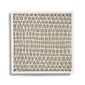 Zentique Abstract Paper Framed Art — Hand-Assembled Multilayer Texture Wall Art, 30x30 Pine Frame, Ready-to-Hang ZEN21817C