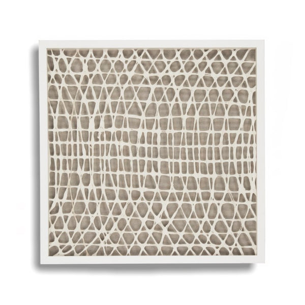 Zentique Abstract Paper Framed Art — Hand-Assembled Multilayer Texture Wall Art, 30x30 Pine Frame, Ready-to-Hang ZEN21817C