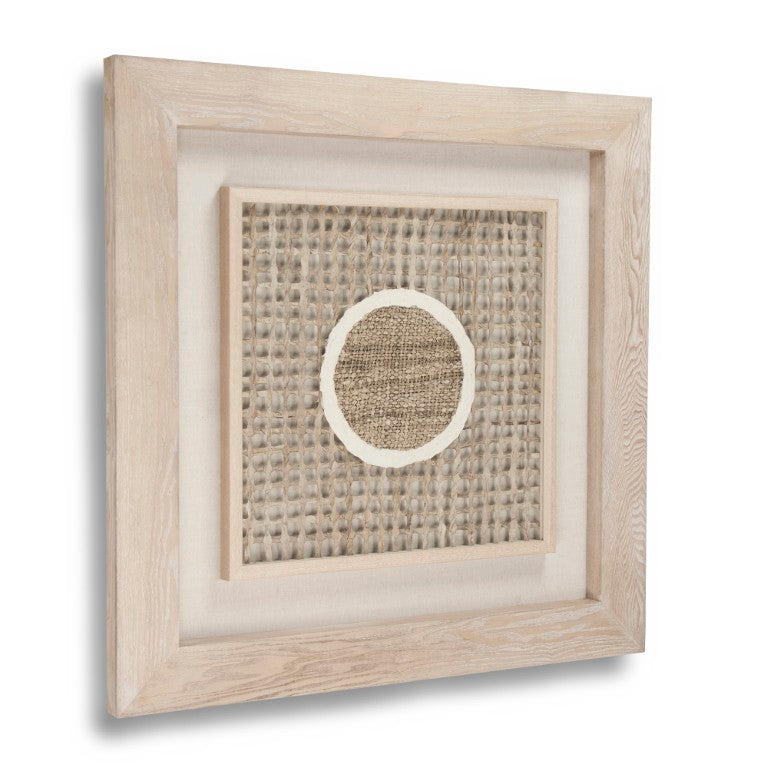 Zentique Abstract Abstract Paper Framed Art — Modern Minimalist Textured Wall Decor in MDF Frame with Glass, 39.5cm ZEN22076B