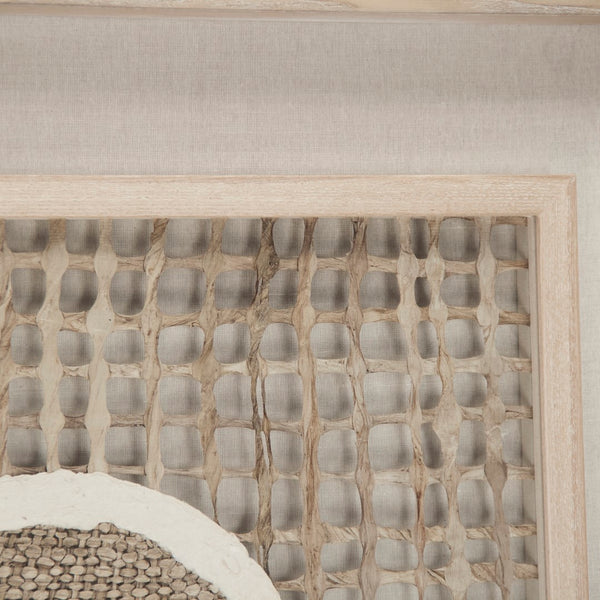 Abstract Paper Framed Art Light Brown Paper in Tan Frame ZEN22076B Zentique