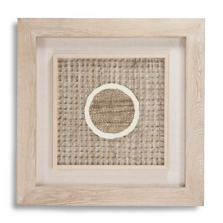 Zentique Abstract Abstract Paper Framed Art — Modern Minimalist Textured Wall Decor in MDF Frame with Glass, 39.5cm ZEN22076B