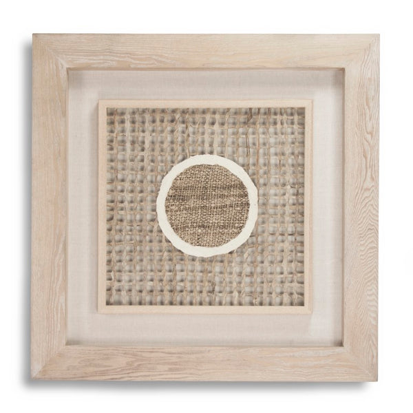 Zentique Abstract Abstract Paper Framed Art — Modern Minimalist Textured Wall Decor in MDF Frame with Glass, 39.5cm ZEN22076B