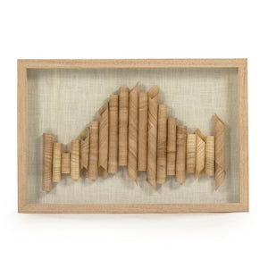 Zentique Abstract Paper Framed Art — Minimalist Neutral Texture Wall Decor, Pine Frame Glass, Ready to Hang (24x16) ZEN22078A