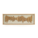 Abstract Paper Framed Art Light Brown Wood Veneer in Tan Frame ZEN22079A Zentique