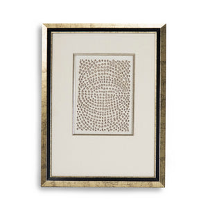 Abstract Paper Framed Art Light Brown Paper in Gold Frame ZEN22080A Zentique