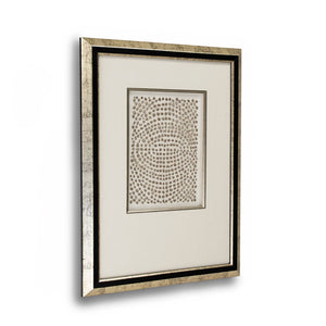 Abstract Paper Framed Art Light Brown Paper in Gold Frame ZEN22080A Zentique