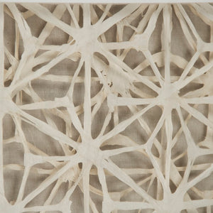 Zentique Abstract Paper Framed Art - Minimal Neutral Square Wall Décor in Pine Frame with Glass, 23.5" x 23.5" ZEN22165A