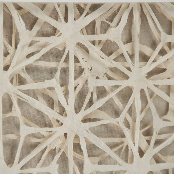 Zentique Abstract Paper Framed Art - Minimal Neutral Square Wall Décor in Pine Frame with Glass, 23.5" x 23.5" ZEN22165A