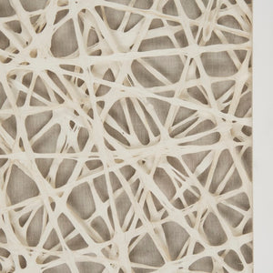 Zentique Abstract Paper Framed Art — Minimal Neutral Texture in Pine Frame with Glass, 23.5" Square for Modern Spaces ZEN22165B