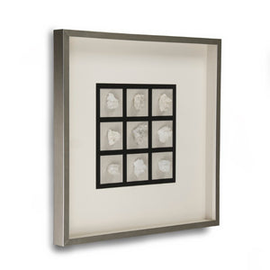 Zentique Abstract Gemstone Art - Layered Glass Geometric Wall Decor in Pine Frame, Minimalist Light-Reflecting Accent (96 chars) ZEN22183C