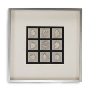 Zentique Abstract Gemstone Art - Layered Glass Geometric Wall Decor in Pine Frame, Minimalist Light-Reflecting Accent (96 chars) ZEN22183C