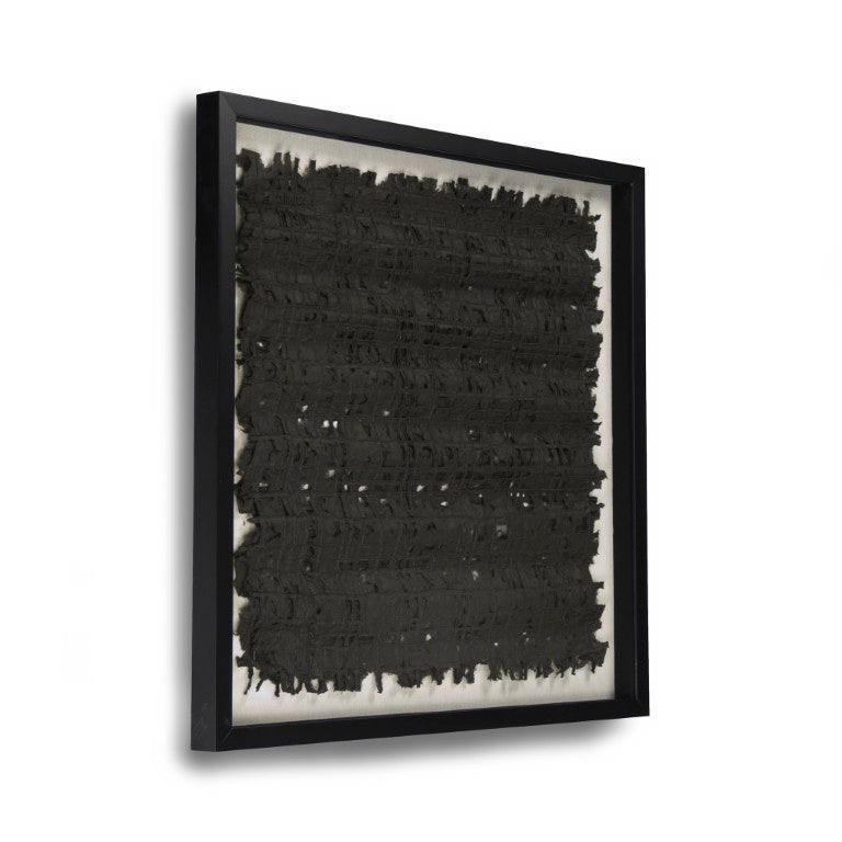 Zentique Abstract Paper Framed Art — Minimal Pine Frame with Glass, Neutral Textured Modern Wall Accent (31.5cm) ZEN22263A