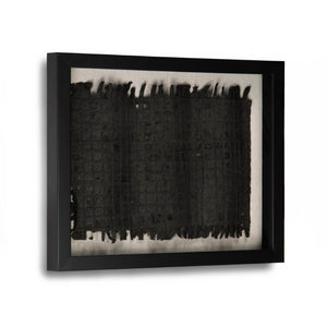 Zentique Abstract Paper Framed Art — Minimalist Pine Frame Collage with Neutral Texture for Calm, Contemporary Spaces Black Paper in Black Frame ZEN22264A