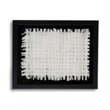 Abstract Paper Framed Art White Paper in Black Frame ZEN22264B Zentique