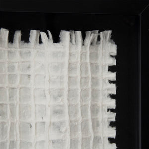 Abstract Paper Framed Art White Paper in Black Frame ZEN22264B Zentique