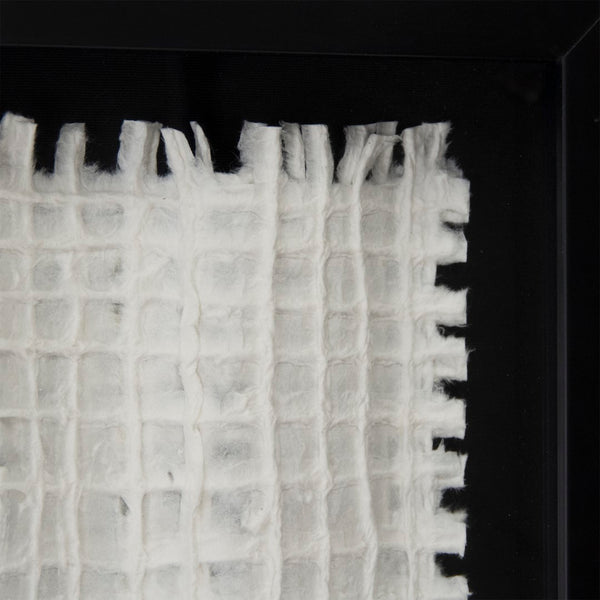 Abstract Paper Framed Art White Paper in Black Frame ZEN22264B Zentique