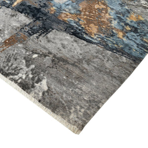 Amer Rugs Zenith Hand-knotted Abstract Design Area Rug – Luxurious New Zealand Wool & Silk For Timeless Elegance Gray Wool, Silk Zen2240912