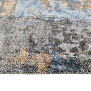 Amer Rugs Zenith Hand-knotted Abstract Design Area Rug – Luxurious New Zealand Wool & Silk For Timeless Elegance Gray Wool, Silk Zen2240912