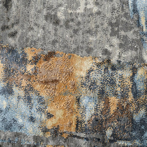 Amer Rugs Zenith Hand-knotted Abstract Design Area Rug – Luxurious New Zealand Wool & Silk For Timeless Elegance Gray Wool, Silk Zen2240912