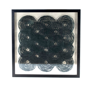Zentique Abstract Paper Art Frame – Elevate Your Space With Stunning Modern Design And Elegant Wall Decor Black Paper In Black Frame Mdf,Glass Zen22639a