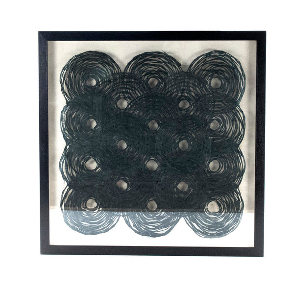 Zentique Abstract Paper Art Frame – Elevate Your Space With Stunning Modern Design And Elegant Wall Decor Black Paper In Black Frame Mdf,Glass Zen22639a