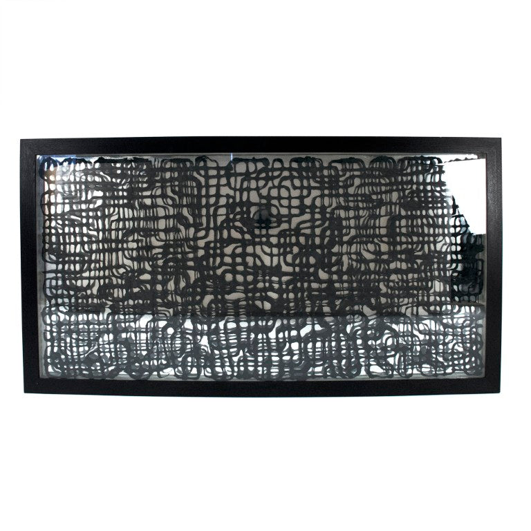 Zentique Abstract Layered Paper Framed Art — Neutral Textured Wall Décor, Glass-Protected MDF Frame, Ready to Hang, 59x35.5cm ZEN22640B