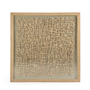 Abstract Paper Acrylic Framed Art Light Brown Paper on Tan Background in Tan Frame ZEN25133B Zentique