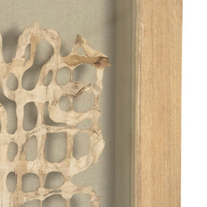 Zentique Abstract Framed Art with Textured Neutral Palette and Glass Front, 47" Square Modern Gallery Accent Piece Light Brown Paper on Tan Background in Tan Frame ZEN25133B