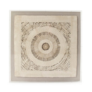 Abstract Paper in Acrylic Wall Art Off-White, Natural ZEN38524C Zentique