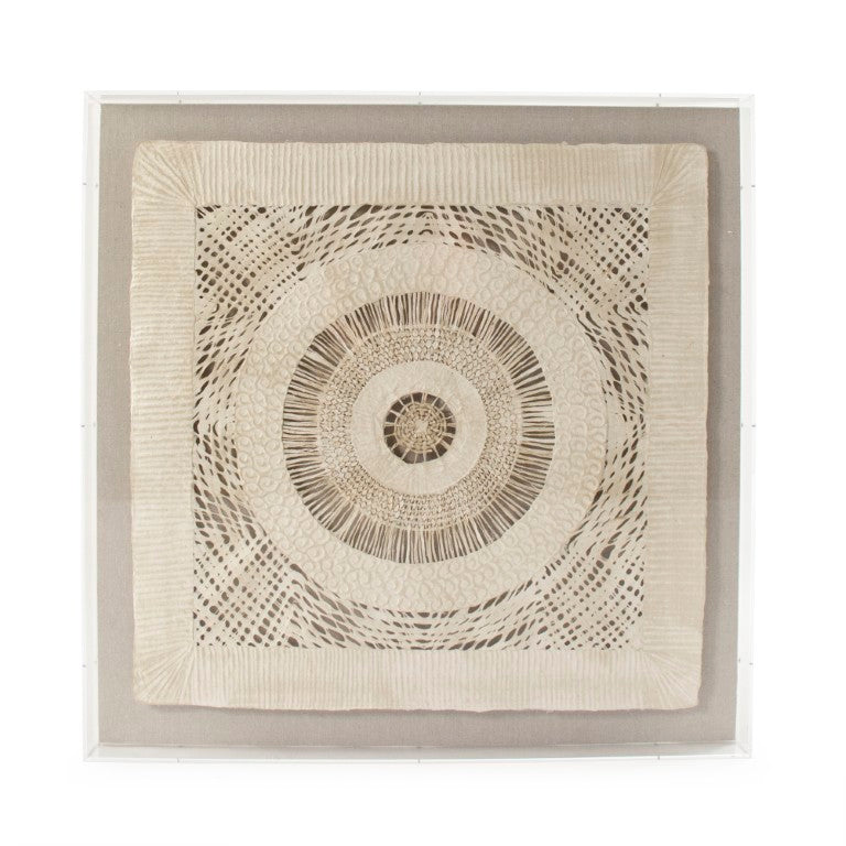 Zentique Abstract Luminous Paper Acrylic Wall Art — Textured Neutral Square Panel, Ready-to-Hang Modern Décor (95 characters) ZEN38524C