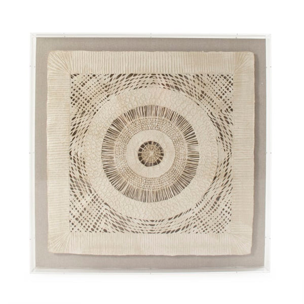 Zentique Abstract Luminous Paper Acrylic Wall Art — Textured Neutral Square Panel, Ready-to-Hang Modern Décor (95 characters) ZEN38524C