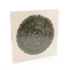 Zentique Abstract Layered Paper Acrylic Framed Art — 47.25" Square Textured Modern Wall Piece, Ready to Hang ZEN30103
